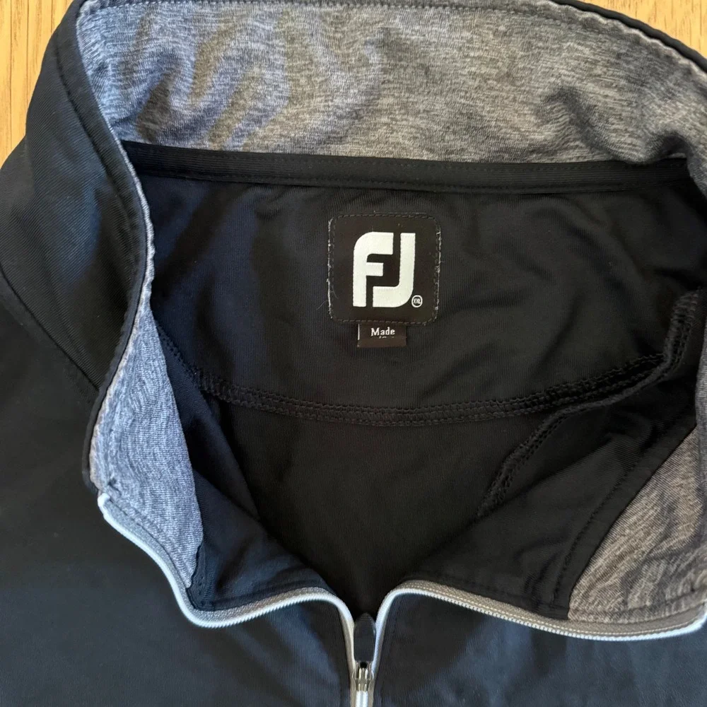 FootJoy The Tillery Tradition Golf Club Pullover Mens XXL Black‎ Quarter Zip